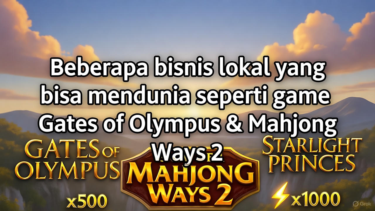 Beberapa Bisnis Lokal yang Bisa Mendunia Seperti Game Gates of Olympus & Mahjong Ways 2