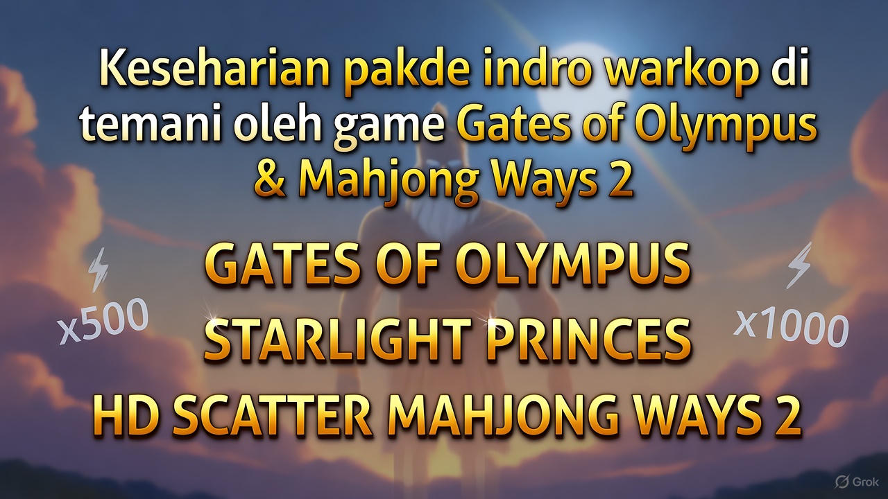 Keseharian Pakde Indro Warkop Ditemani oleh Game Gates of Olympus & Mahjong Ways 2