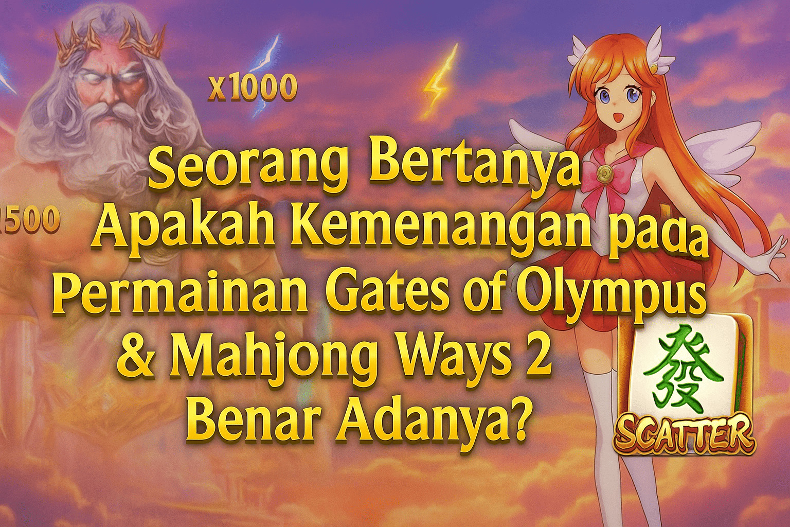 Seorang Bertanya Apakah Kemenangan pada Permainan Gates of Olympus & Mahjong Ways 2 Benar Adanya?